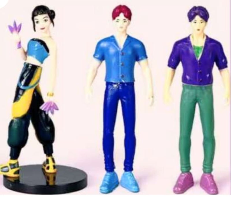 كيبوب مجموعة من 7 مجسمات شخصيات مسلسل صائدي الشياطين الكوريين، لتزيين المنزل والمكتب، مثالية لمحبي المسلسل. - Image 4